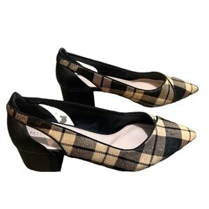 Preston & York Tabitha plaid calf hair pumps. 8.5